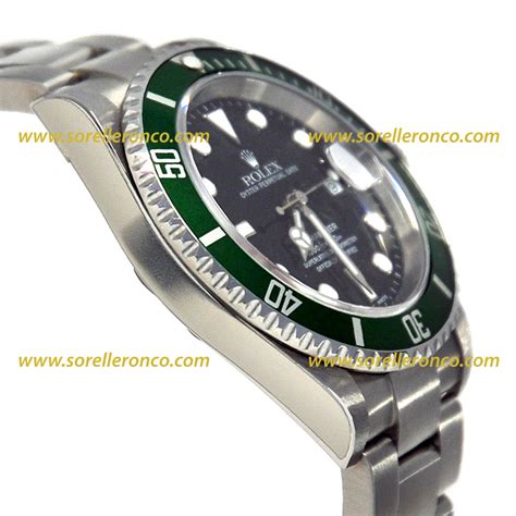 Submariner Ghiera Alluminio Verde 40m